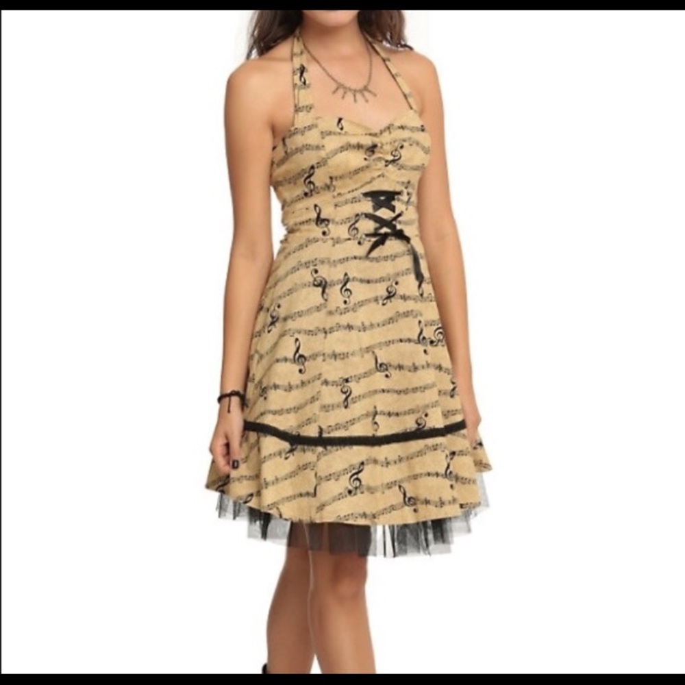 Musical note corset hottopic gothic dress large